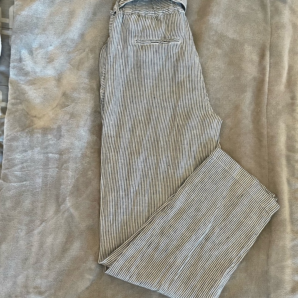 C&C California Straight Striped Linen Pants Size Small - Picture 4 of 6